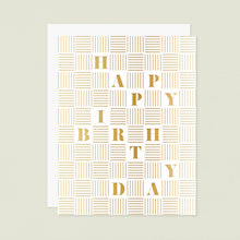 Load image into Gallery viewer, Gold Foil Checker Happy Birthday