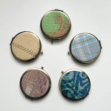 Load image into Gallery viewer, Fabric Covered Compact Mirror