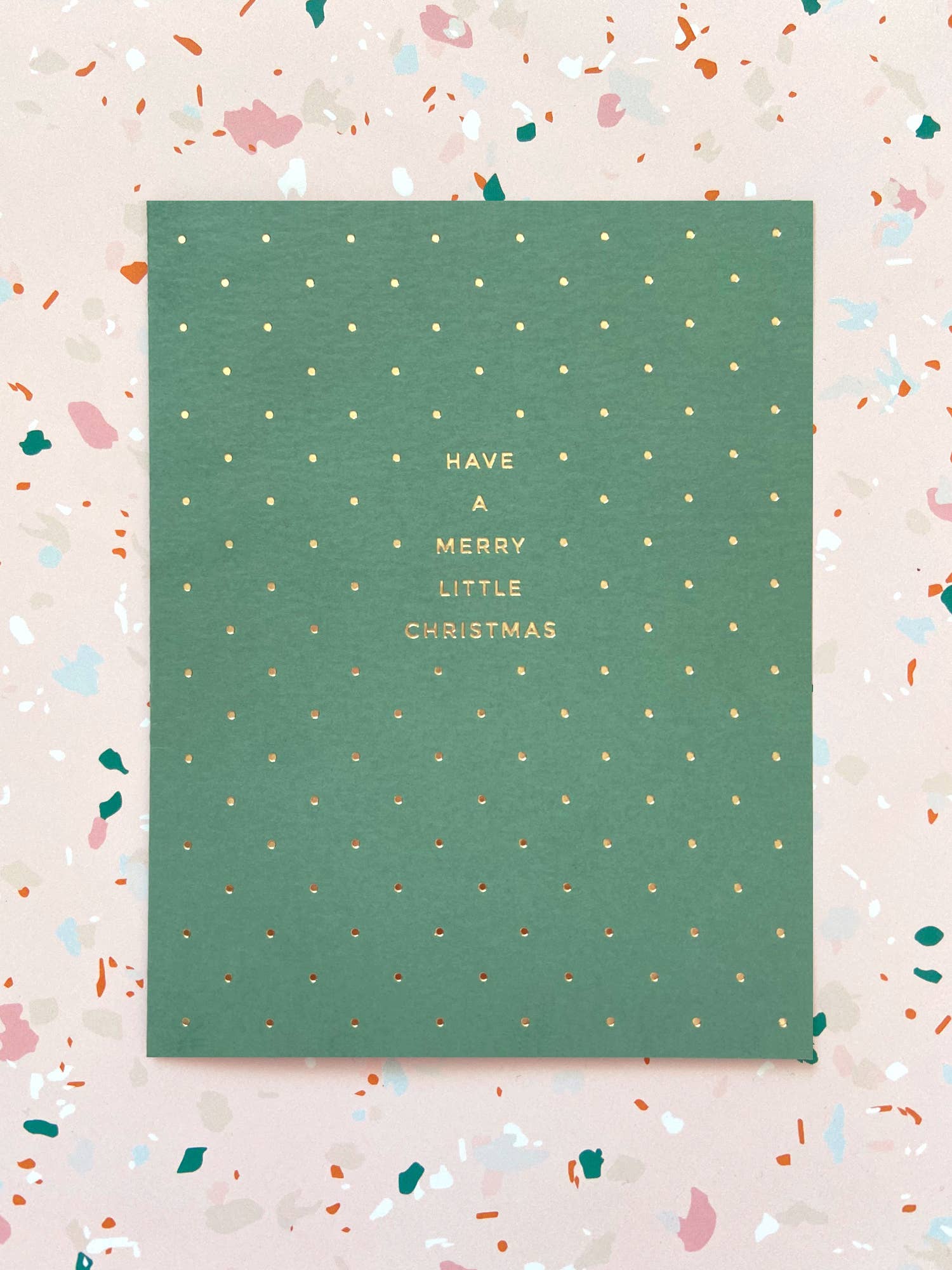 Merry Little Christmas Gold Foil
