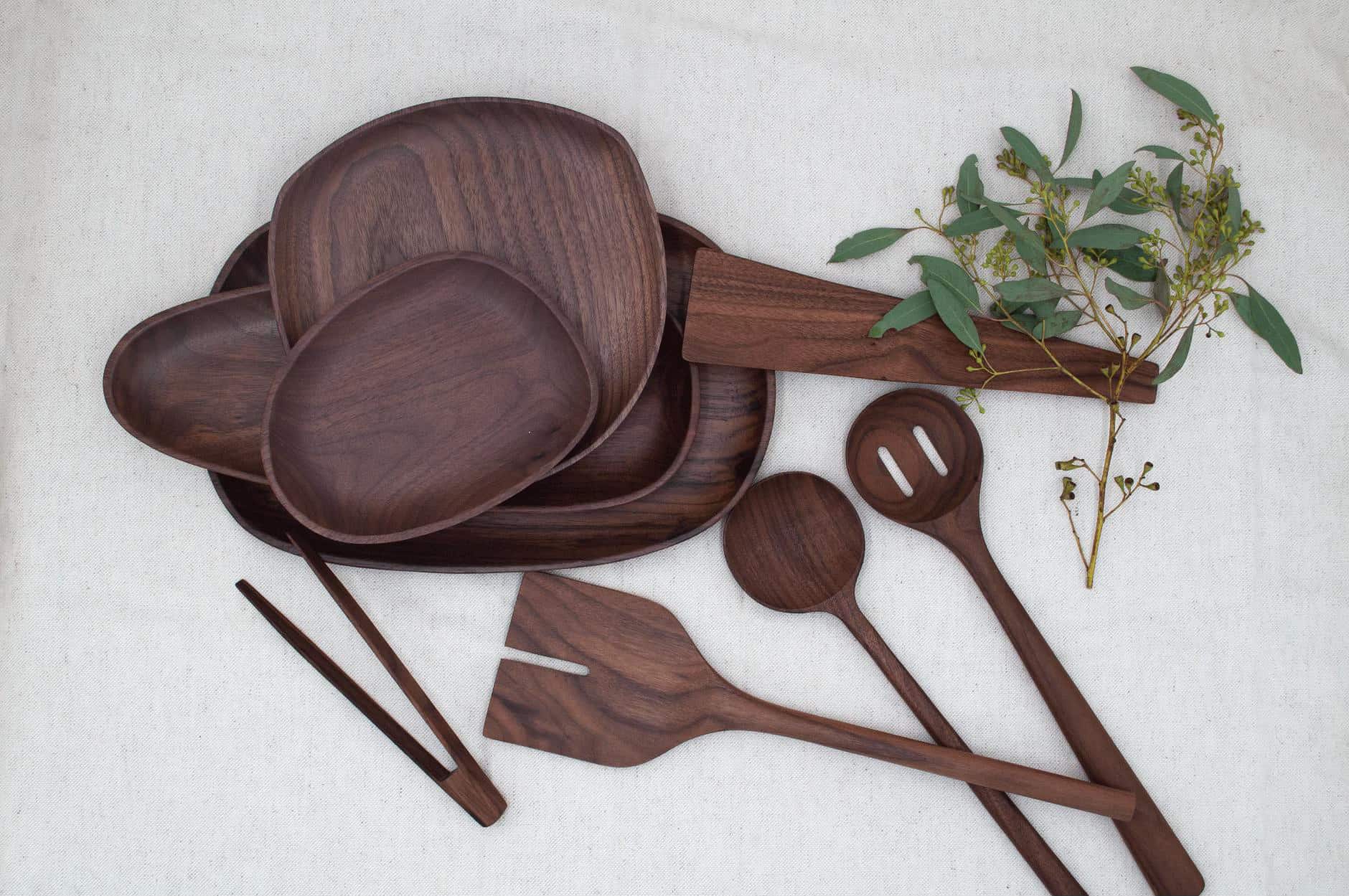 Walnut Wooden Round Spoon