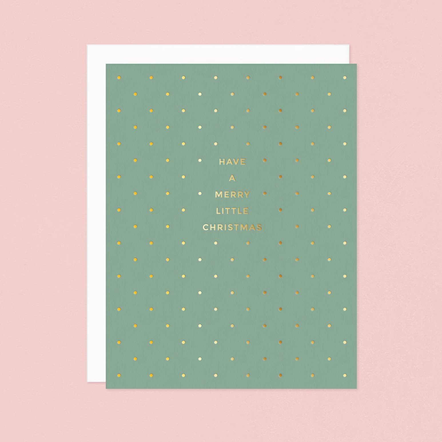 Merry Little Christmas Gold Foil