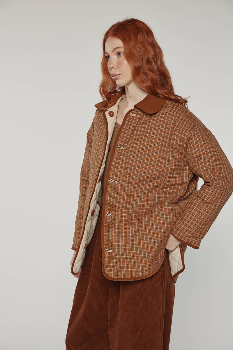 Reversible quilted cotton jacket