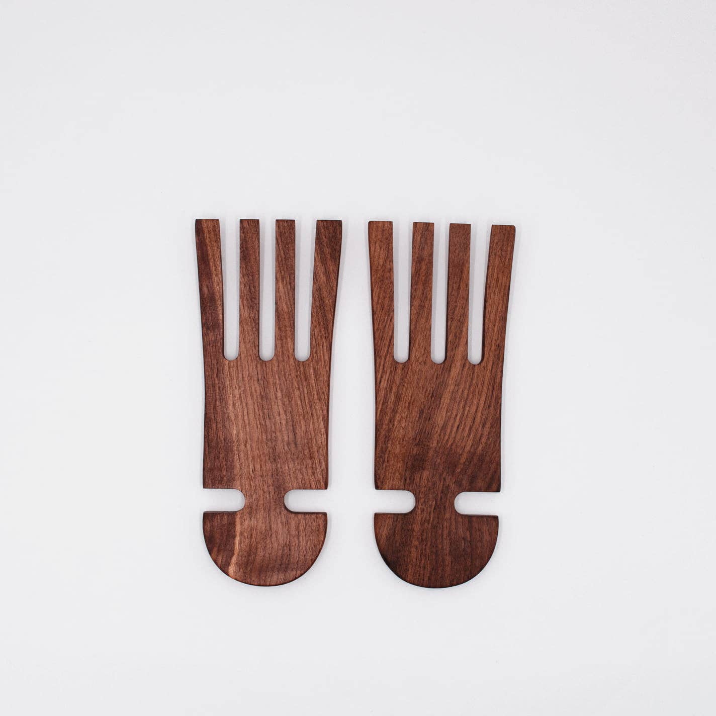 Walnut Wood Salad Hands