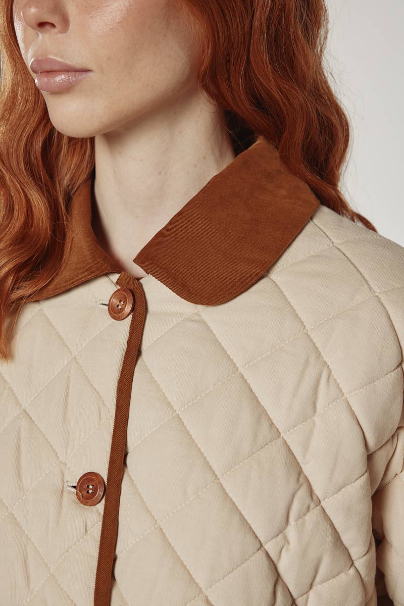 Reversible quilted cotton jacket