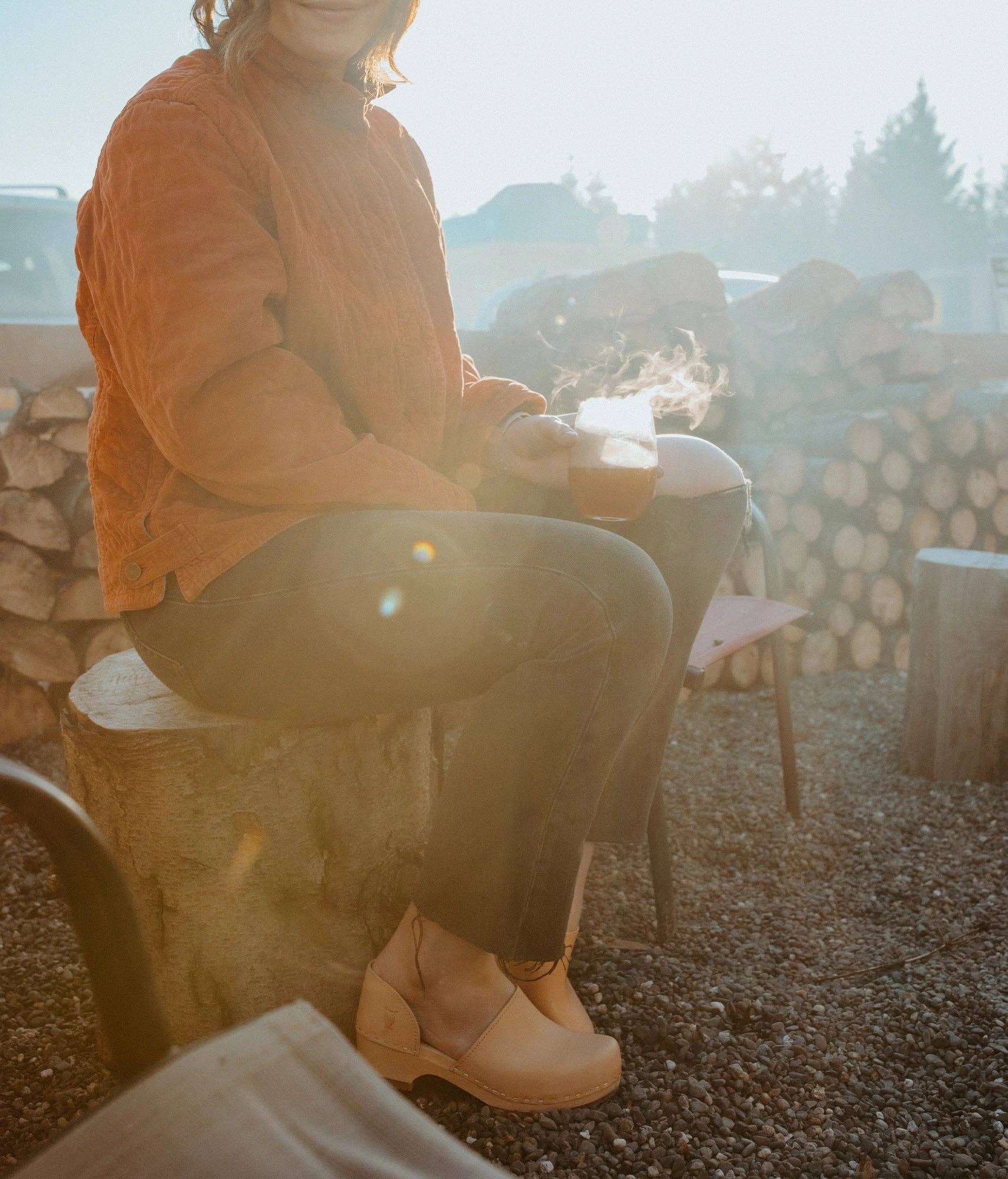 Brett low closed-back clogs