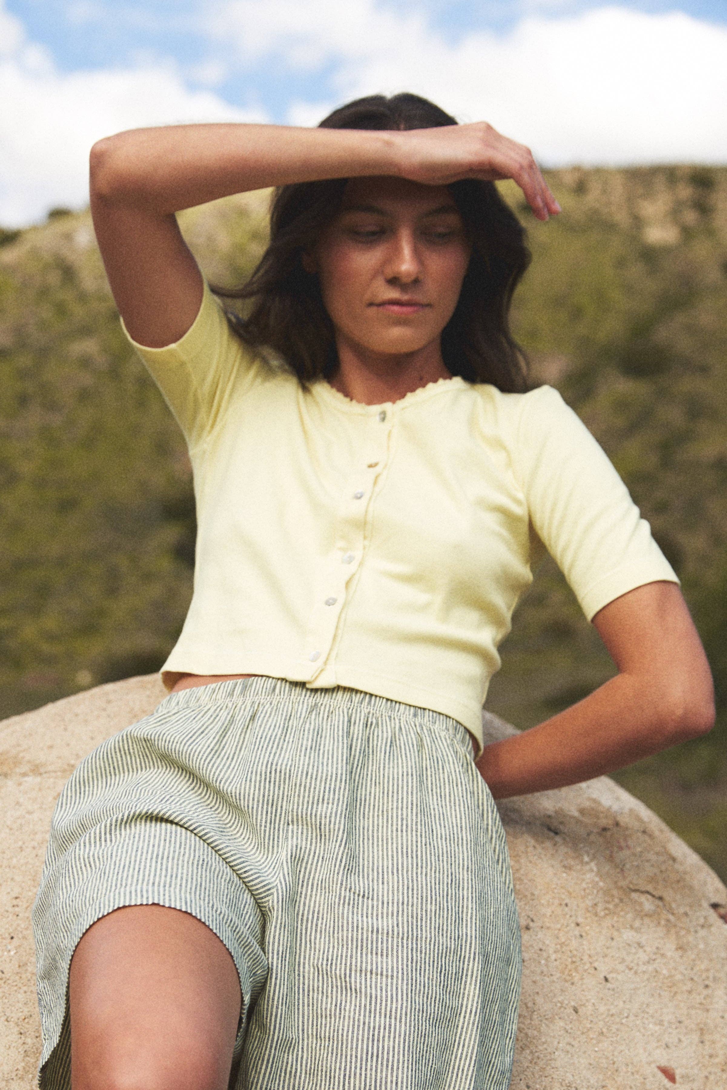 Short Sleeve Organic Cardi