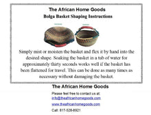 Load image into Gallery viewer, The African Home Goods - African Market Basket | Ghana Bolga Basket Dye Free black Handles 1 EA
