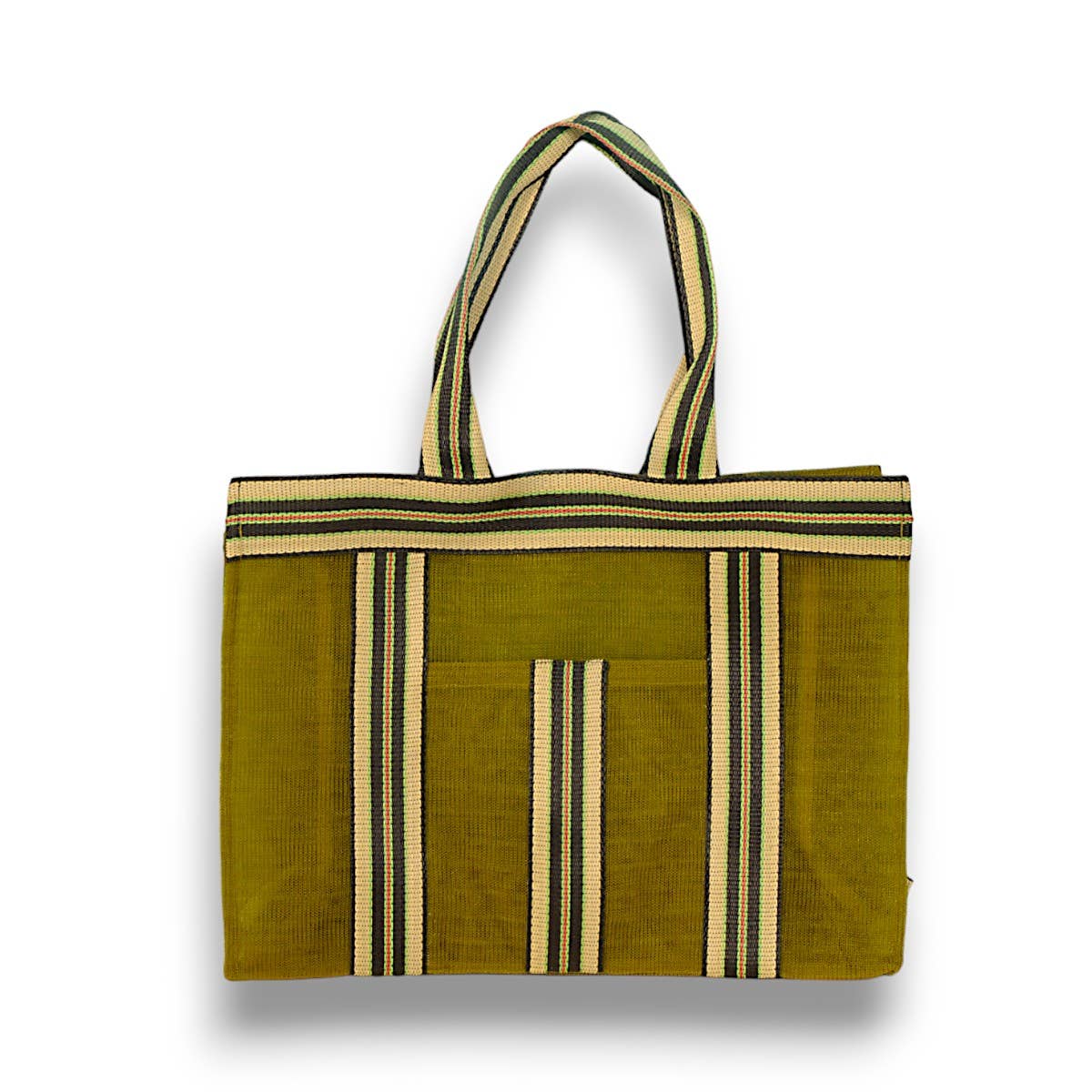 Khaki recycled-nylon beach bag