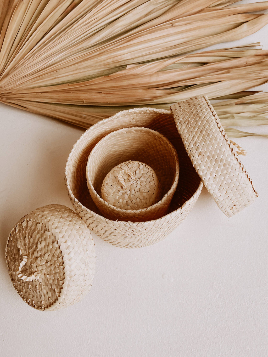 Blonde Small Storage Baskets