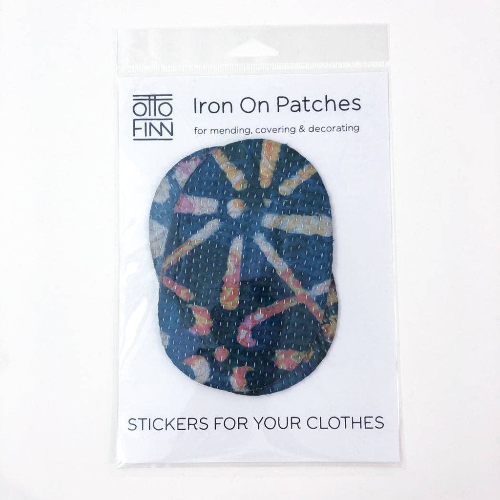 Iron-on Kantha Elbow Patches (Pack of 2)