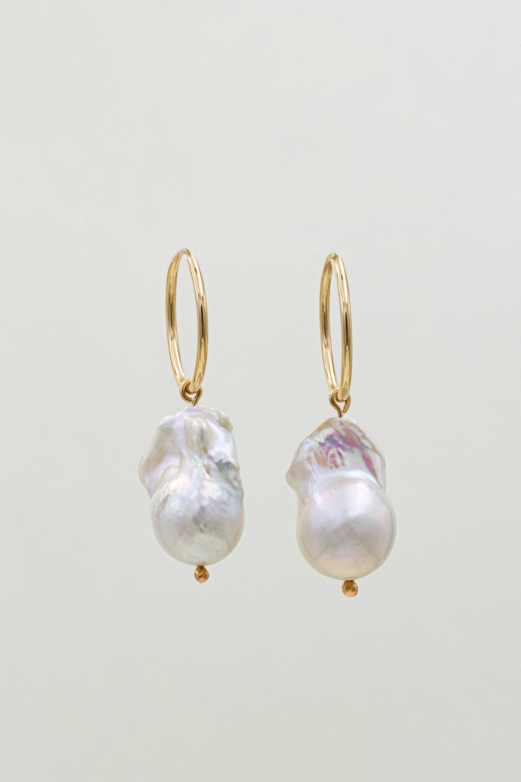 Endless Pearl Hoop Earrings