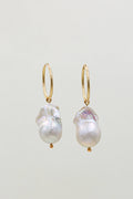 Endless Pearl Hoop Earrings
