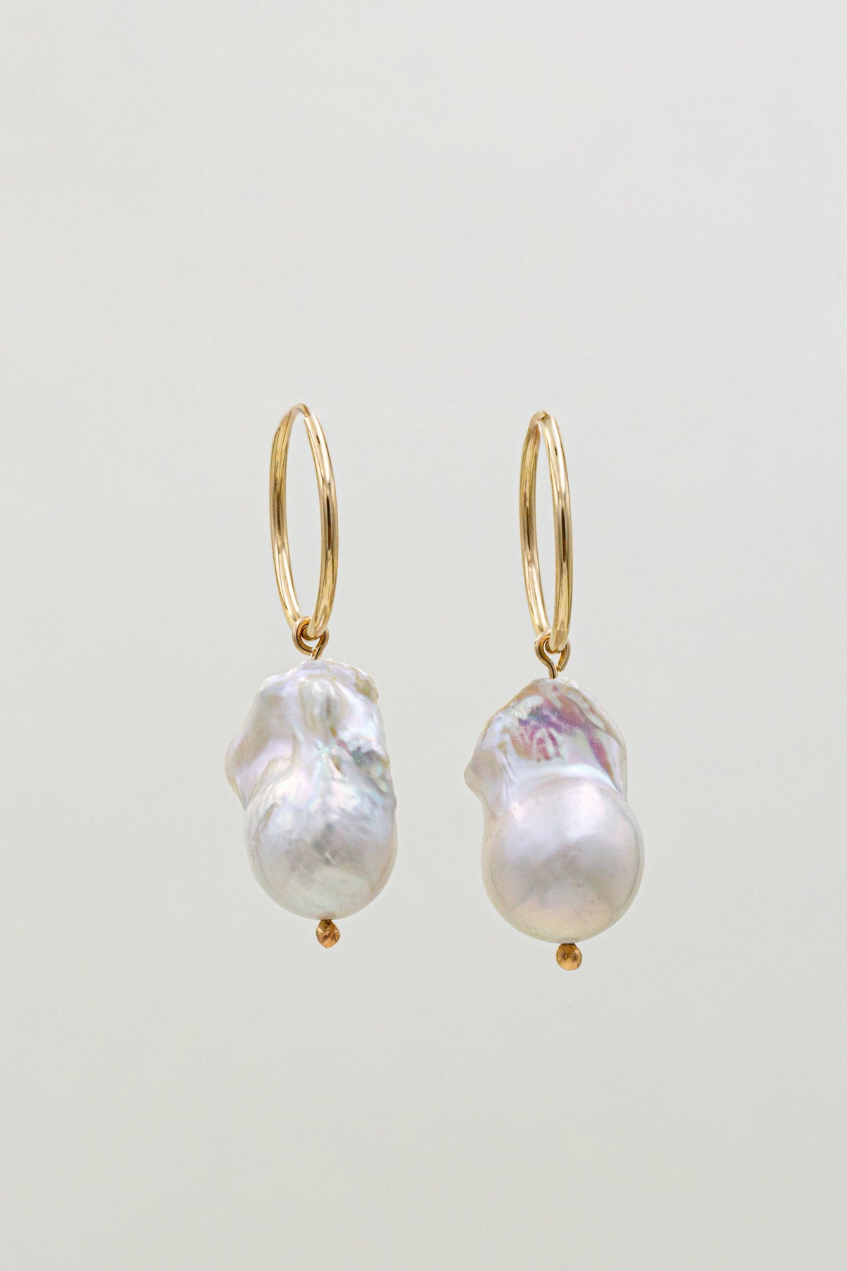 Endless Pearl Hoop Earrings