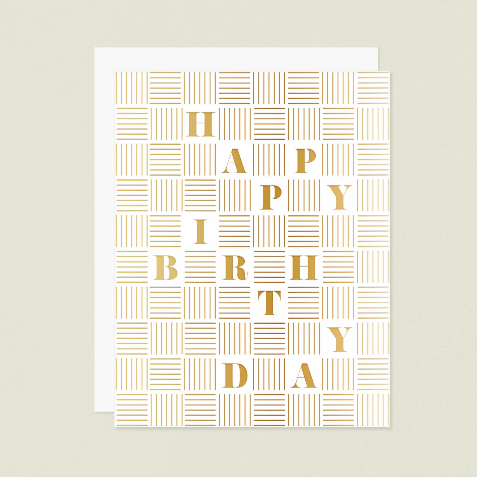 Gold Foil Checker Happy Birthday