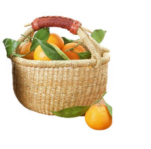 Load image into Gallery viewer, The African Home Goods - Small African Market Basket | Ghana Bolga Basket | Dye Free | 9&quot;-11&quot; Across
