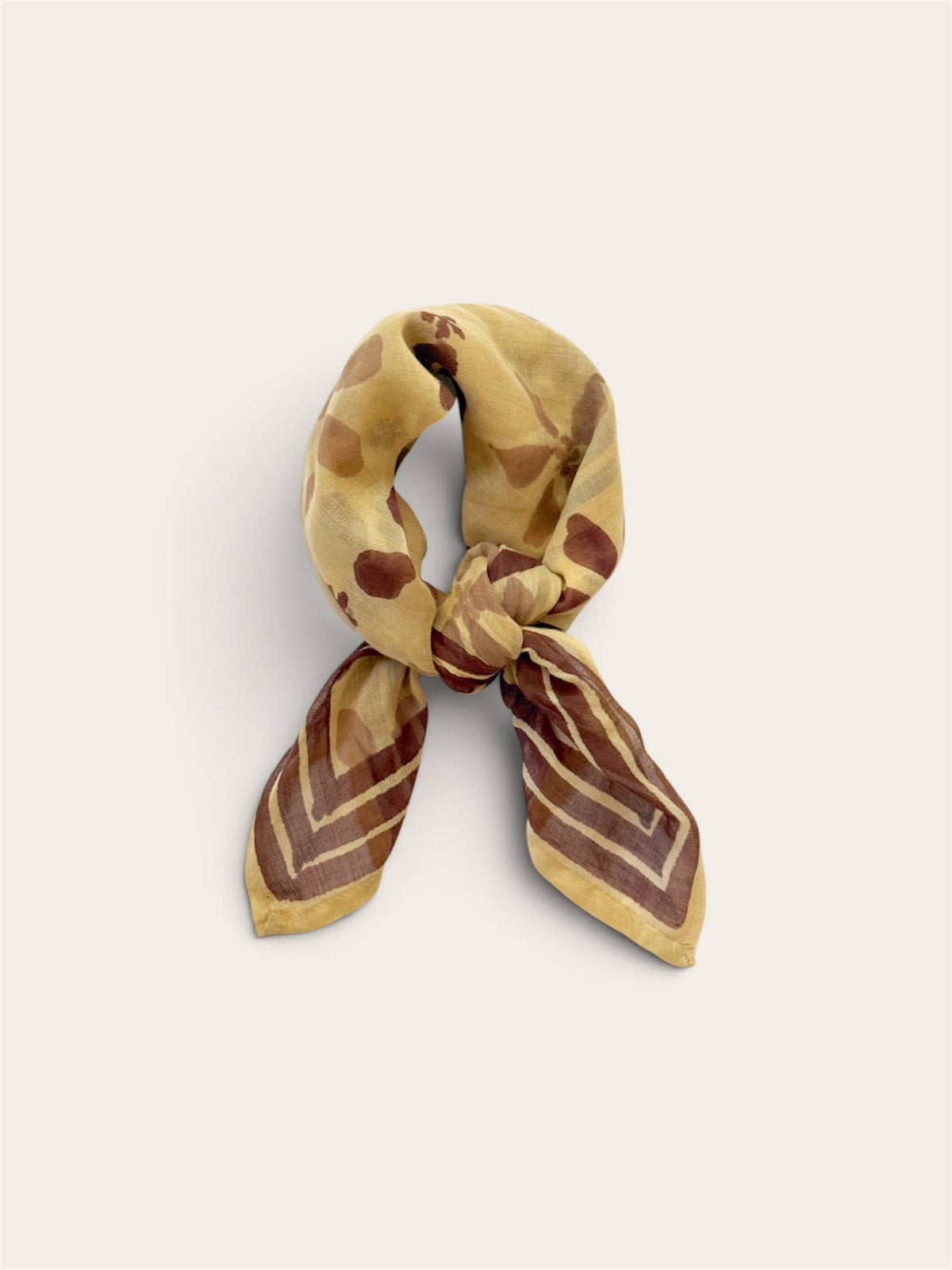 Zinnia Hand Block Print Cotton Scarf