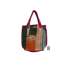 Load image into Gallery viewer, Zero-Waste Quilted Kantha Bag
