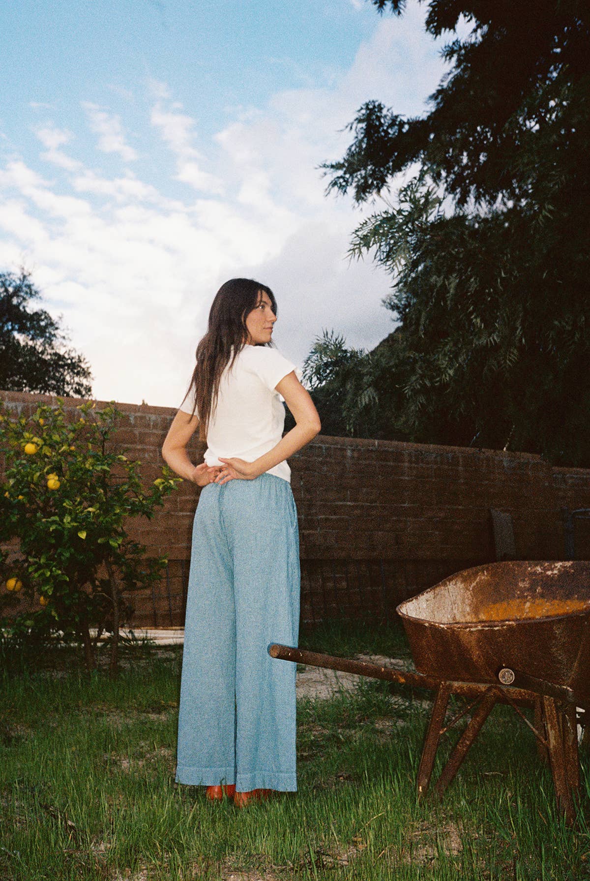 Stripe Washed Trouser