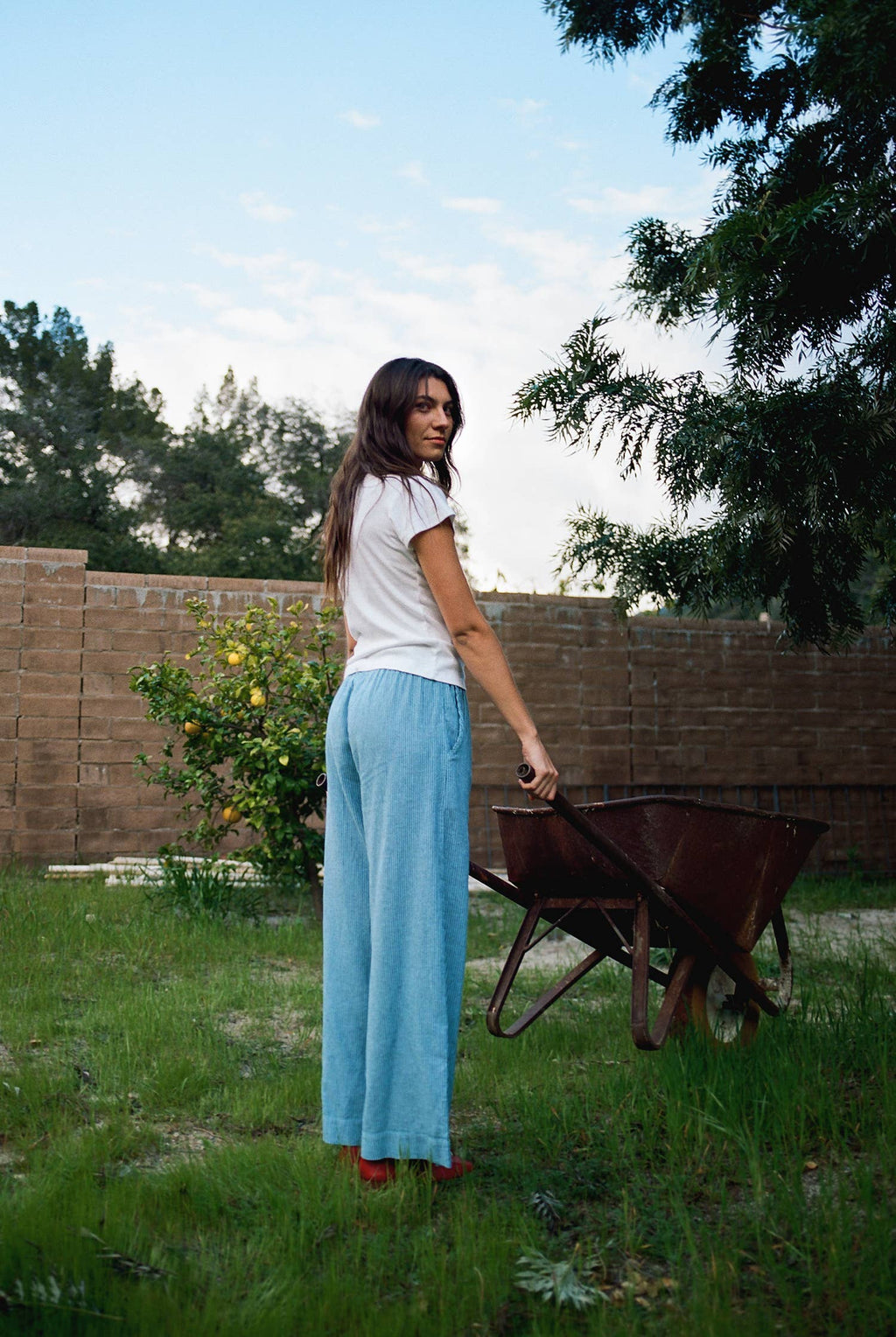 Stripe Washed Trouser