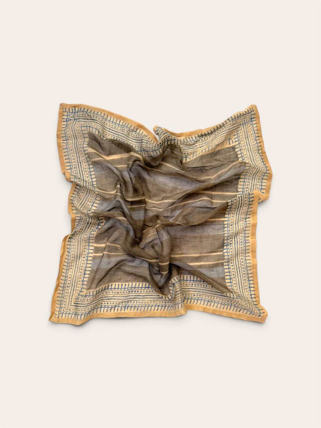 Rocky Road Hand Block Print Cotton Scarf