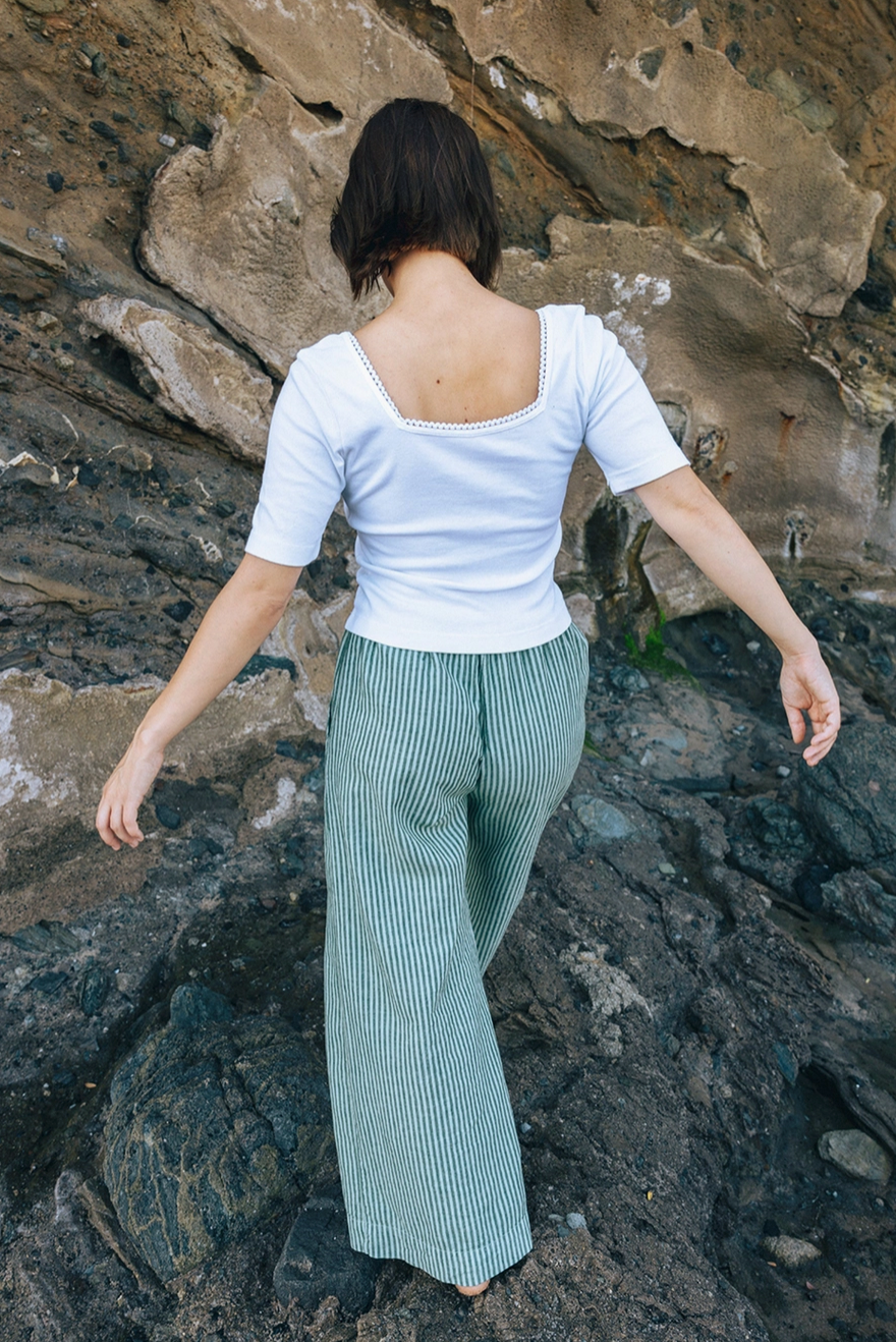 Stripe Washed Trouser