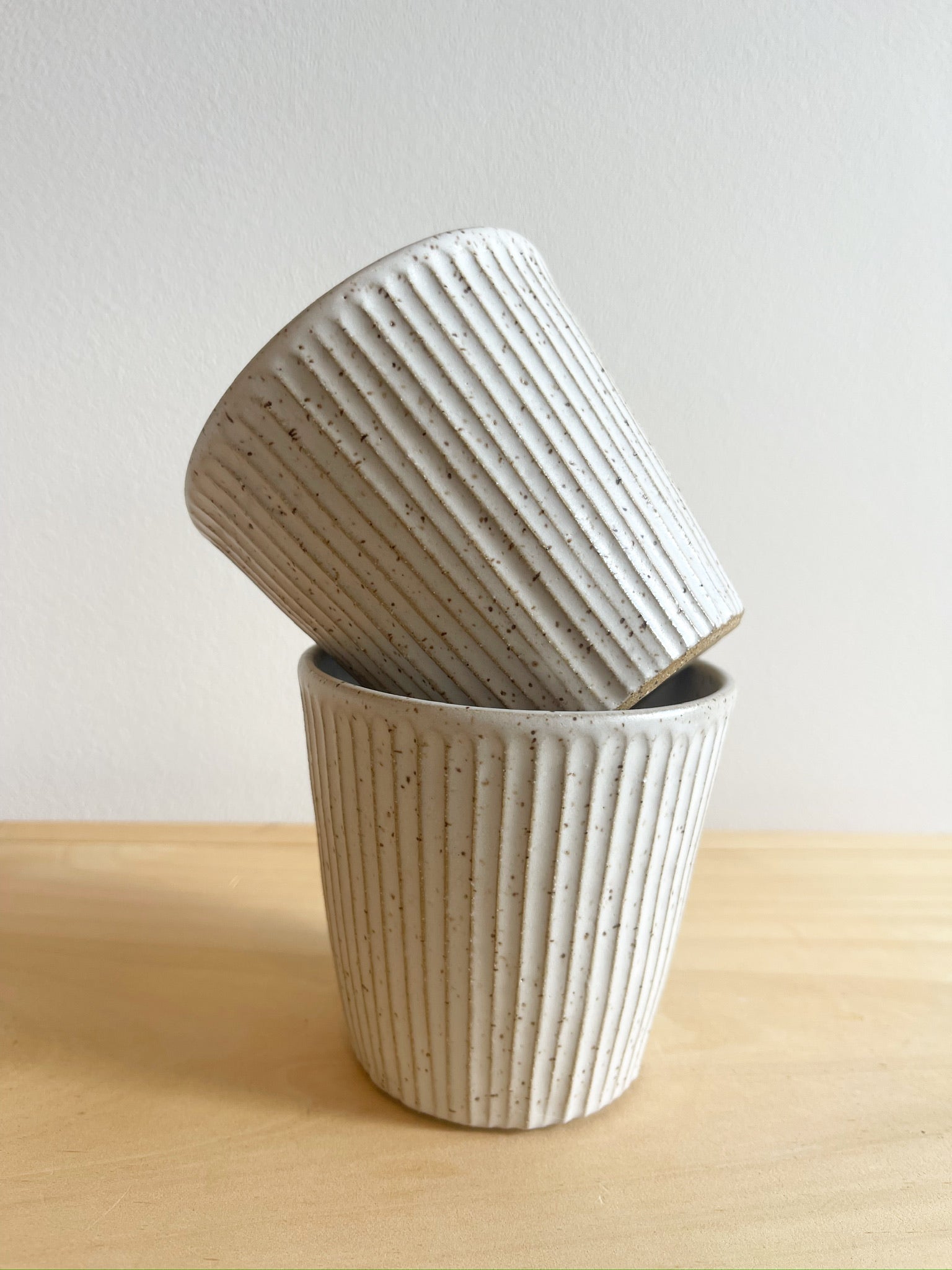 Fluted Cup - White