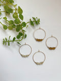 Beaded Glass Hoops
