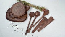 Load image into Gallery viewer, Walnut Wooden Oval Spoon
