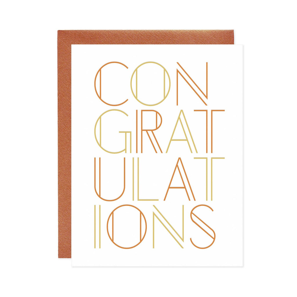 Bold Congratulations Letterpress