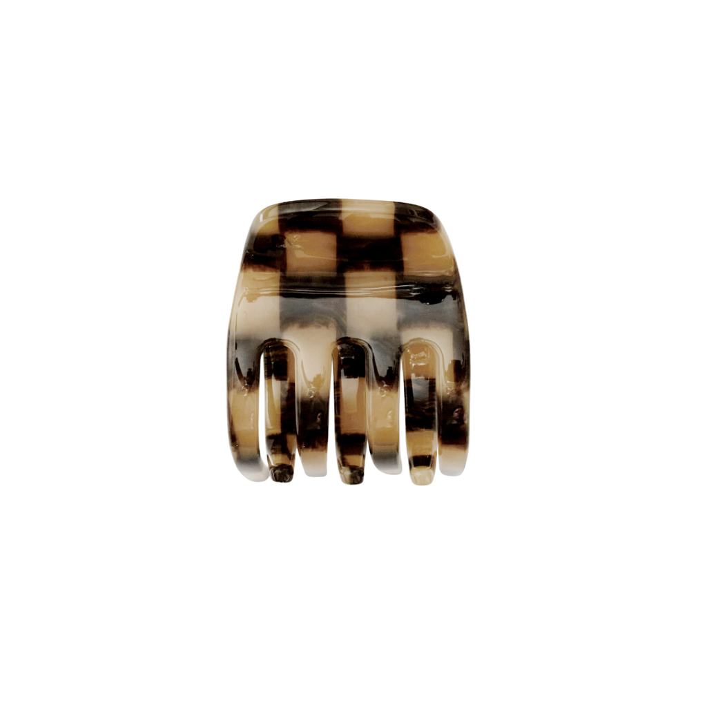 Small Hair Claw Clip — Faded Checker