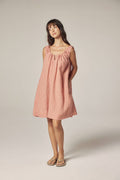 Gingham linen dress