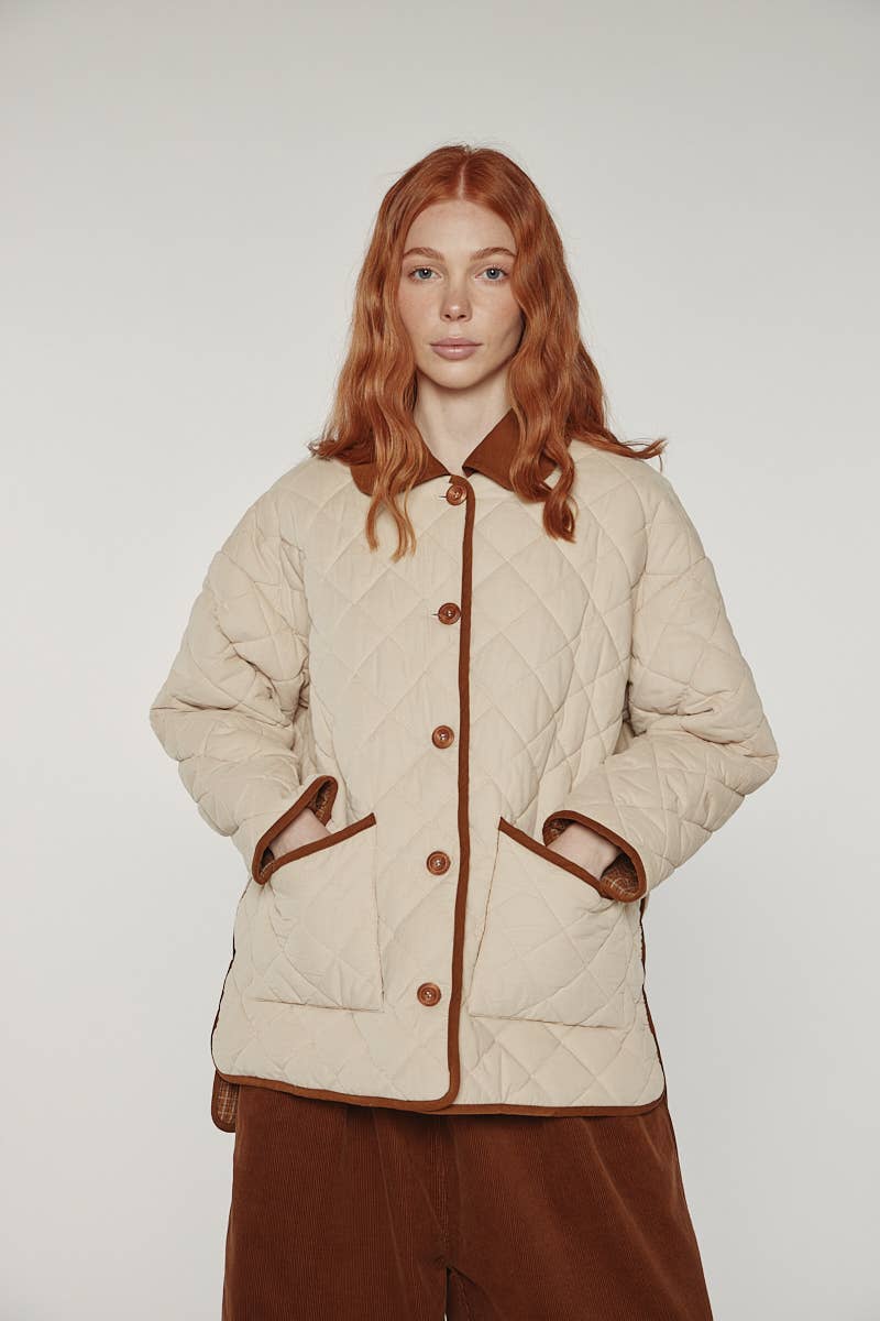 Reversible quilted cotton jacket