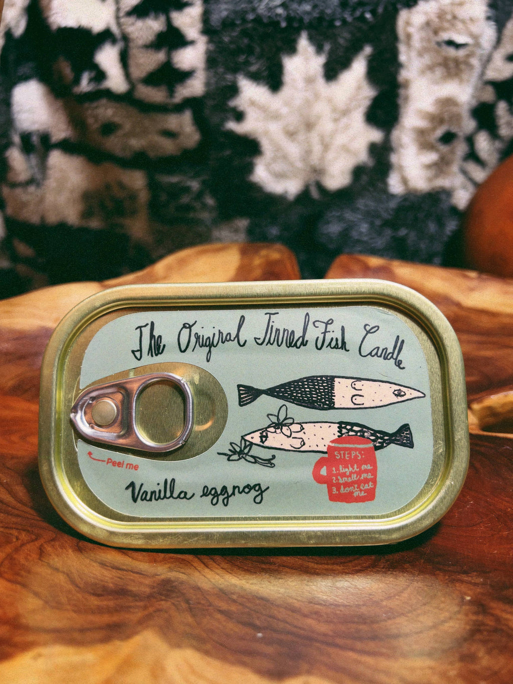 Tinned Candle - Tinned Fish Candle - Vanilla Eggnog