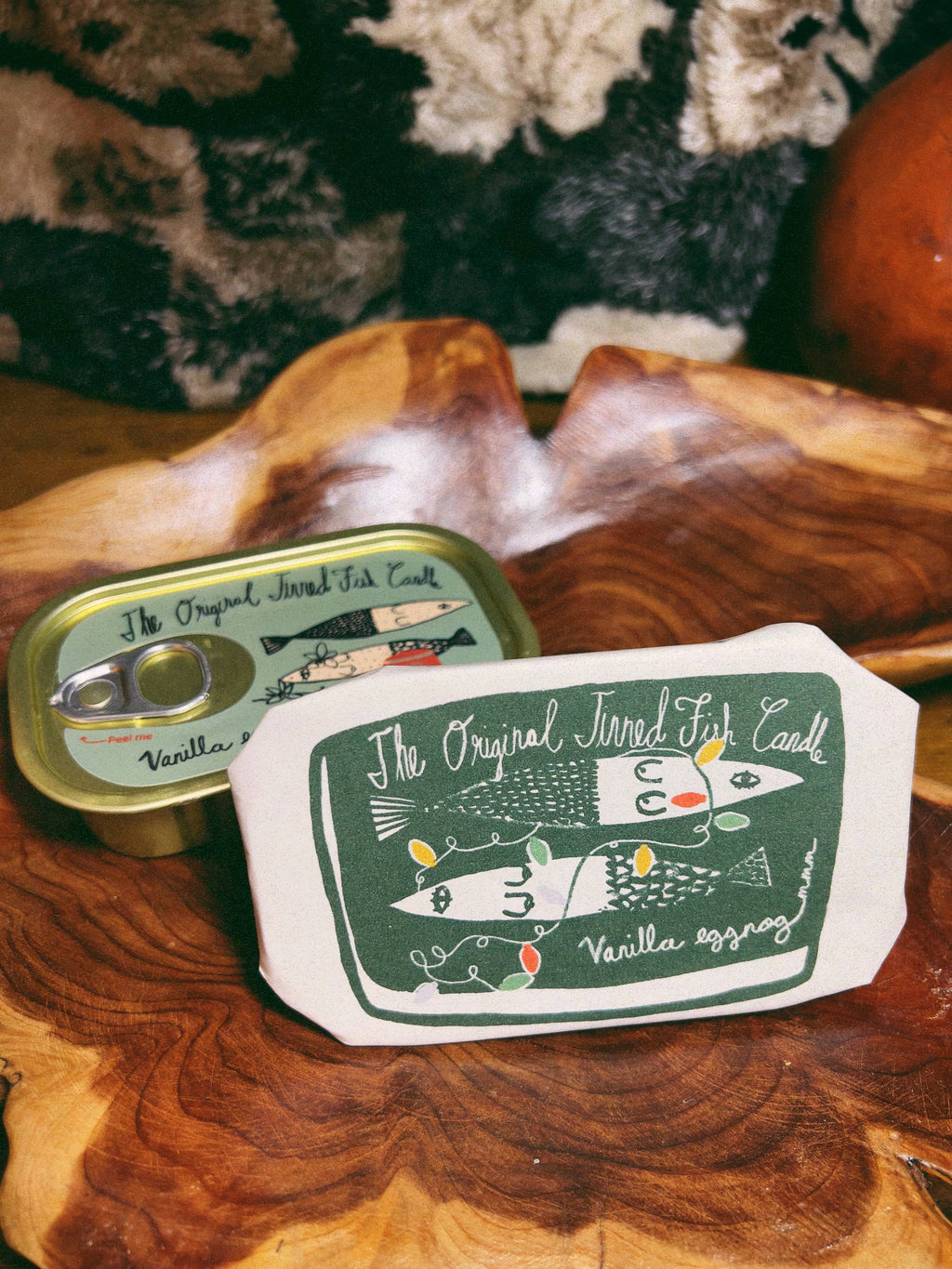 Tinned Candle - Tinned Fish Candle - Vanilla Eggnog