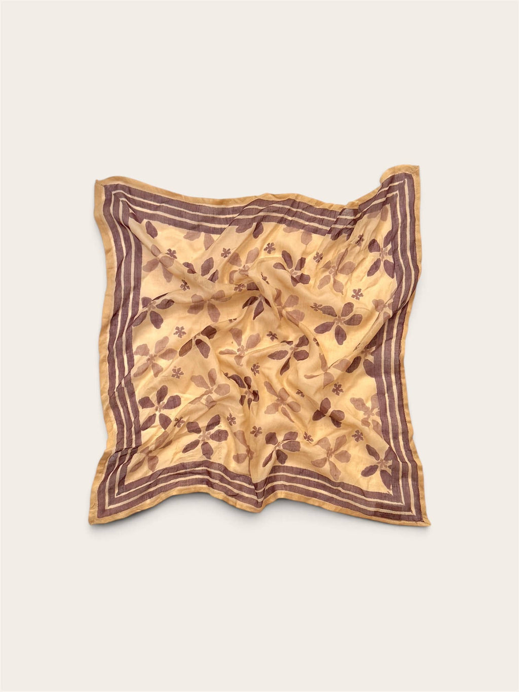 Zinnia Hand Block Print Cotton Scarf