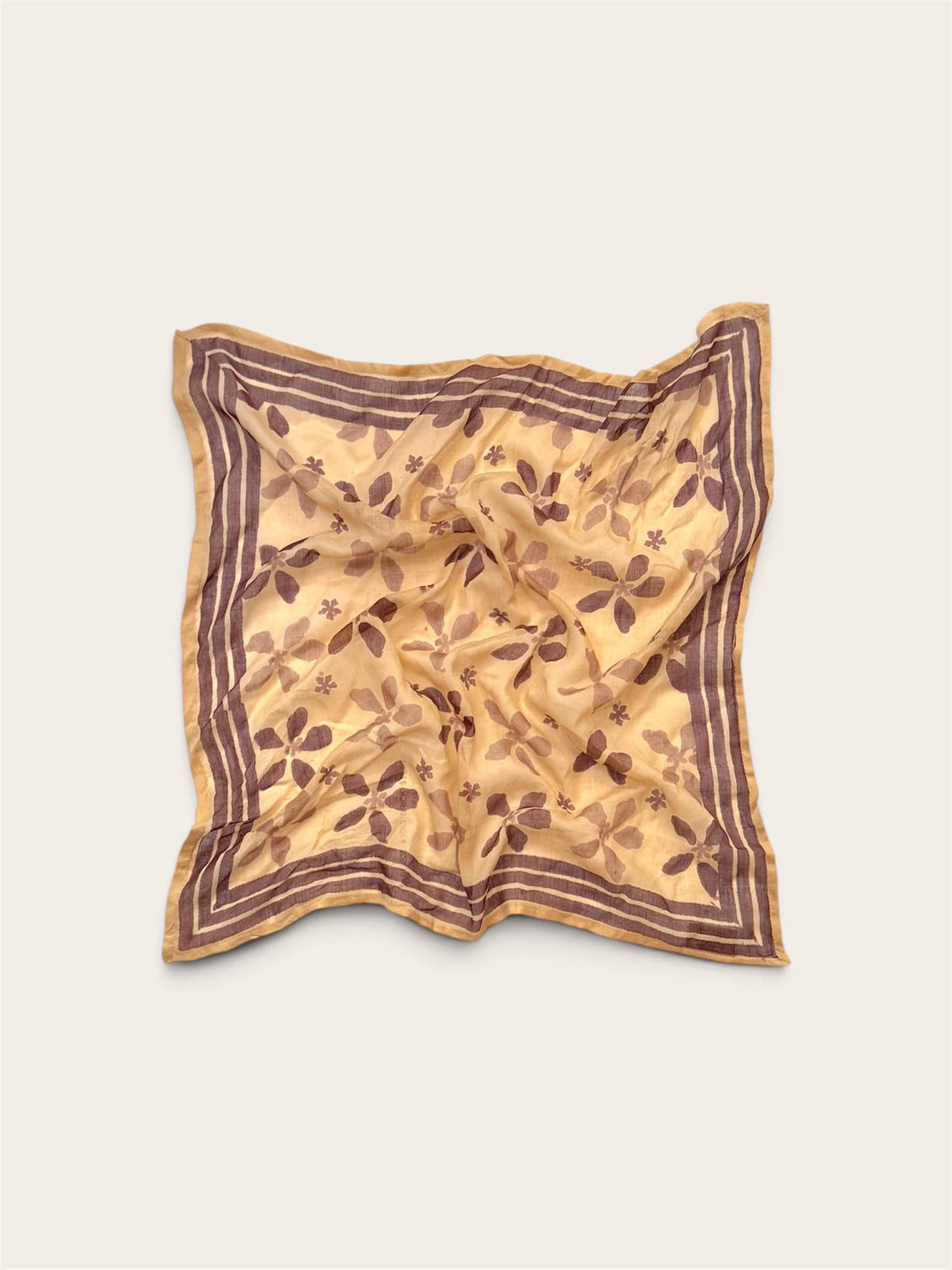 Zinnia Hand Block Print Cotton Scarf