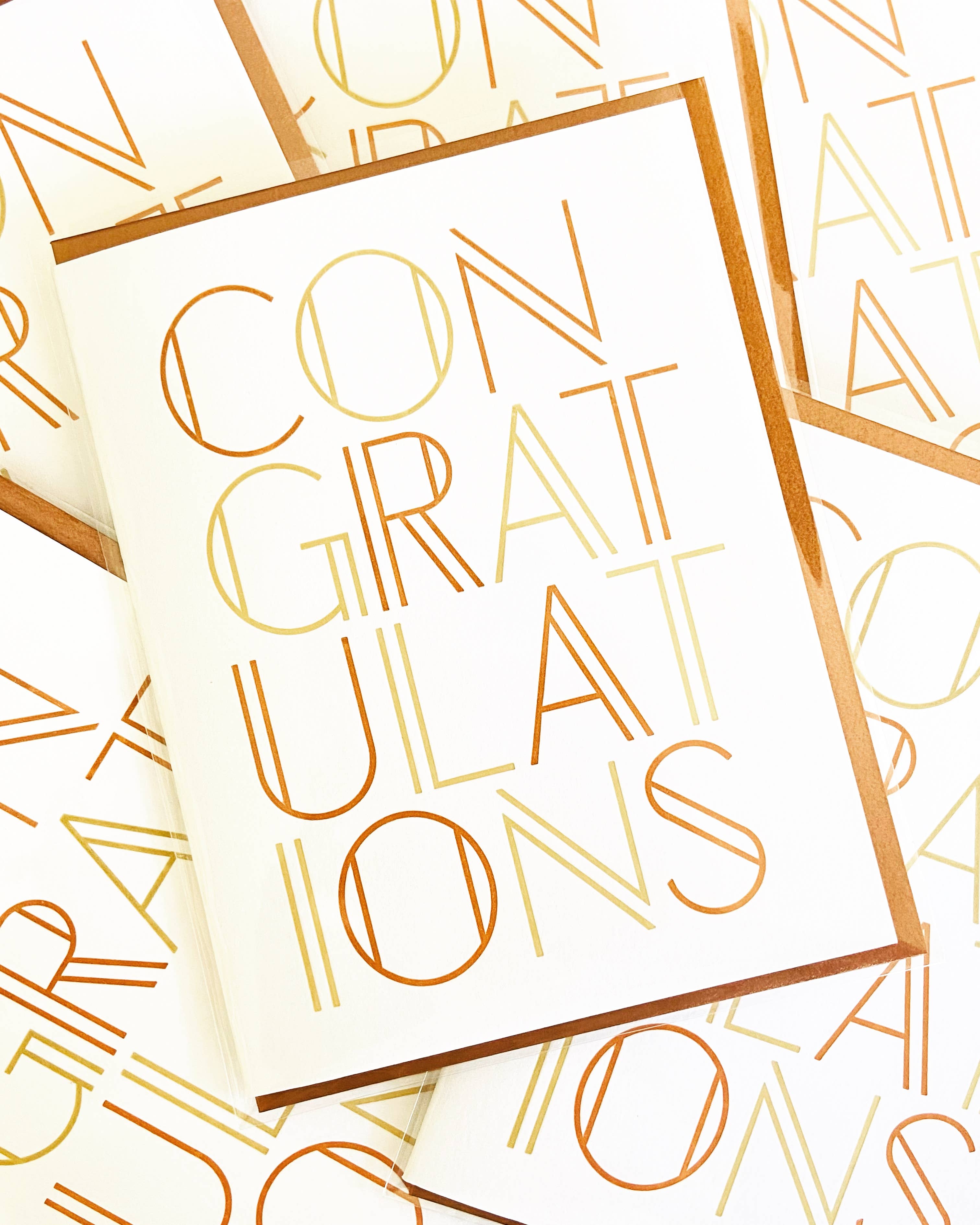 Bold Congratulations Letterpress