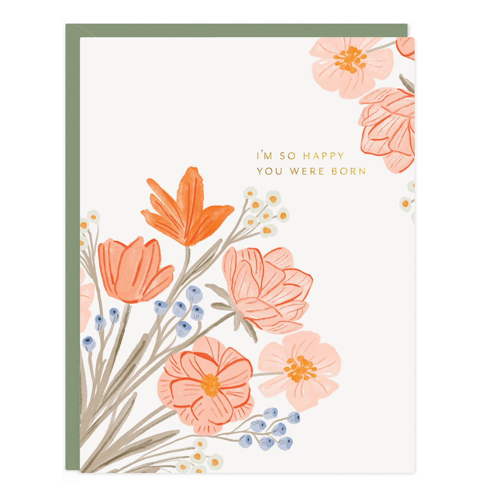 Born Flowers Card