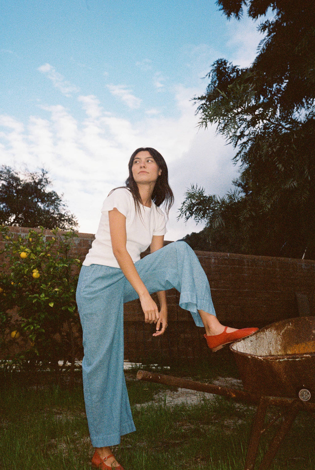 Stripe Washed Trouser