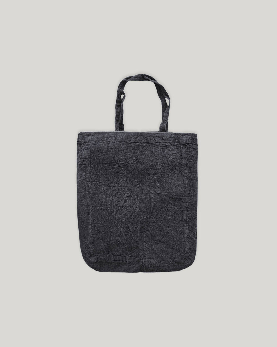 French raw linen tote bag