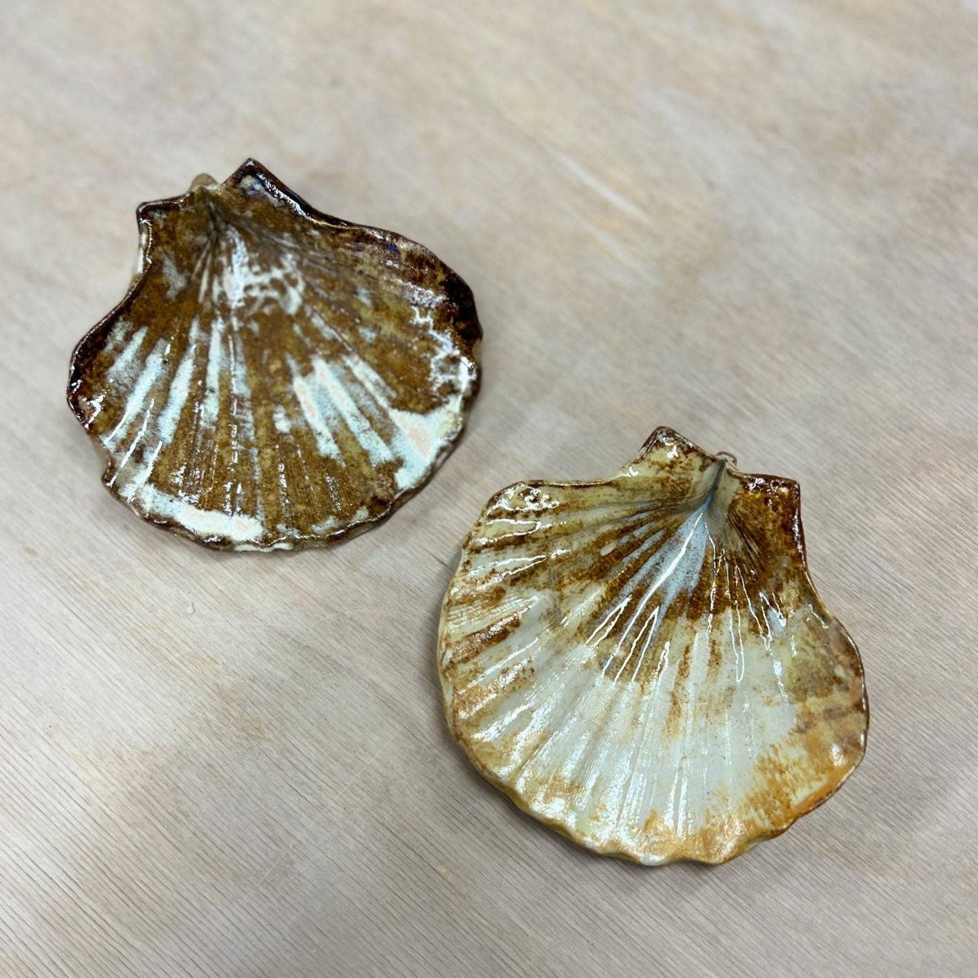 Ceramic scallop shell dish