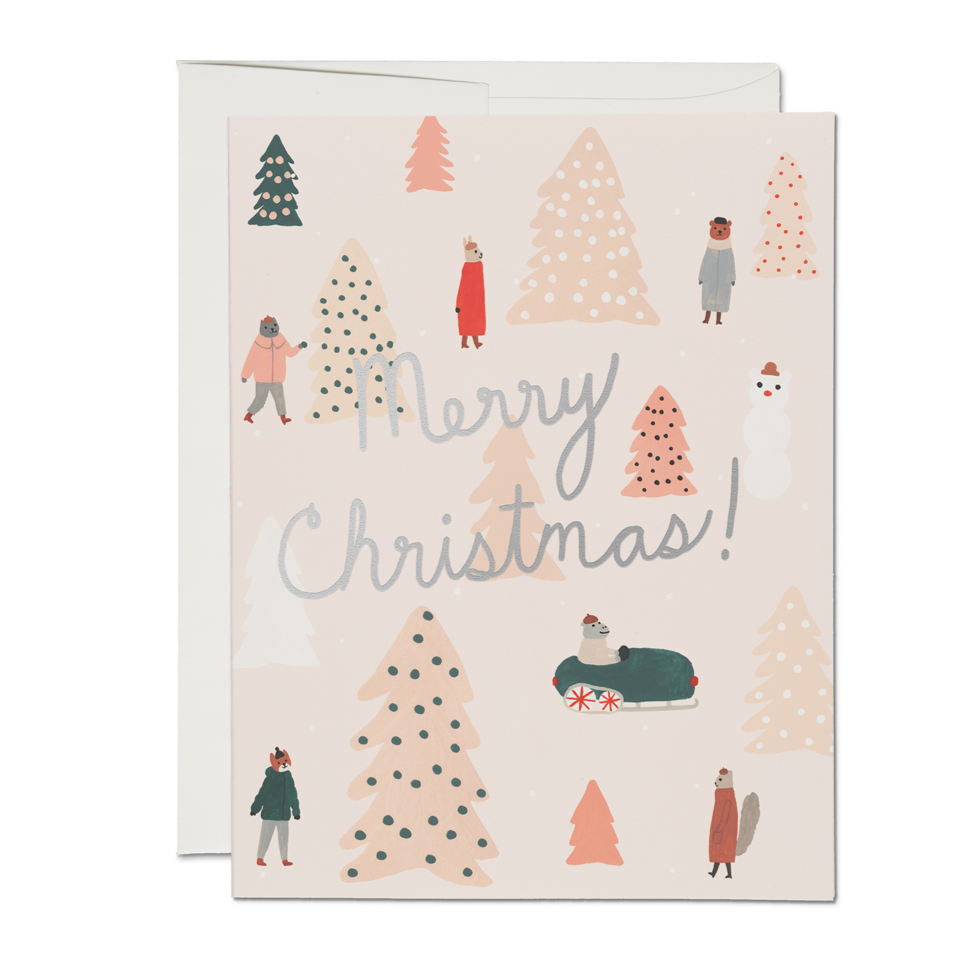 Pink Trees Christmas