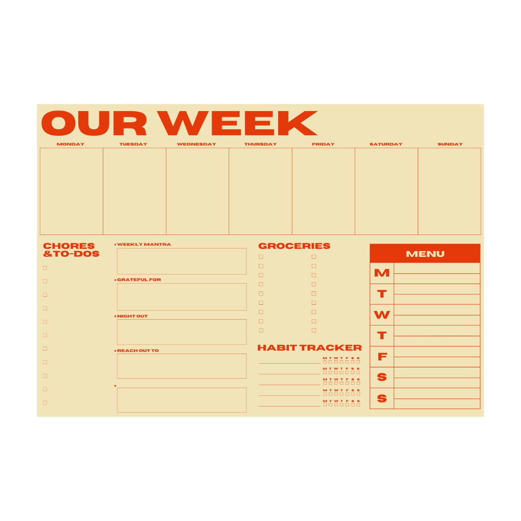 Our Week Planner Pad