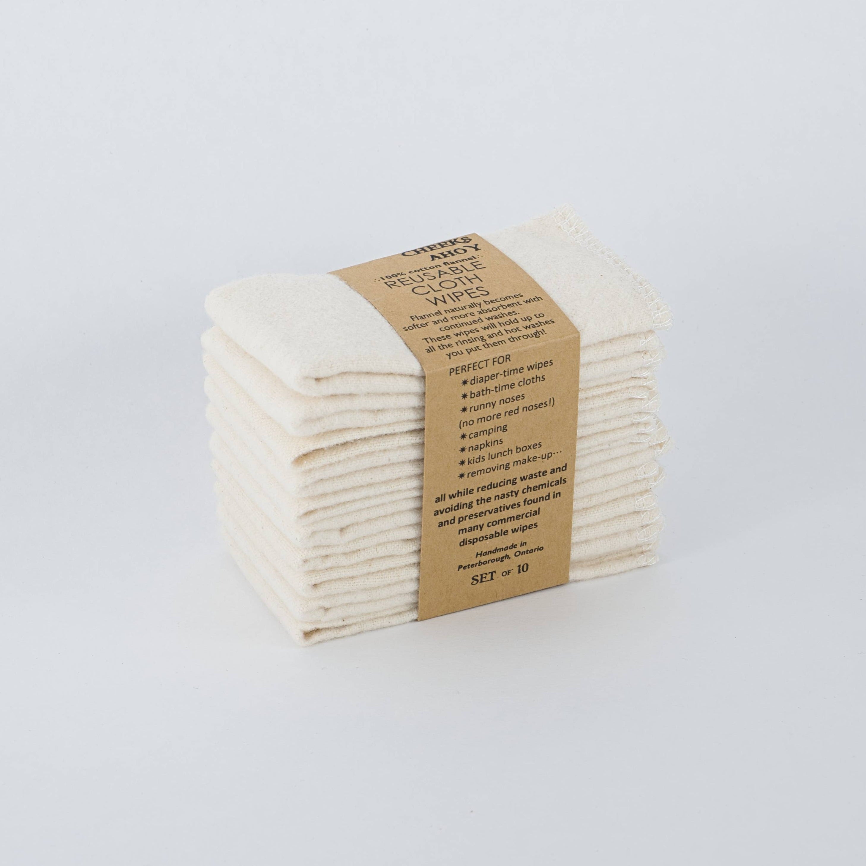 Cloth Wipes 10-pack: Ivory